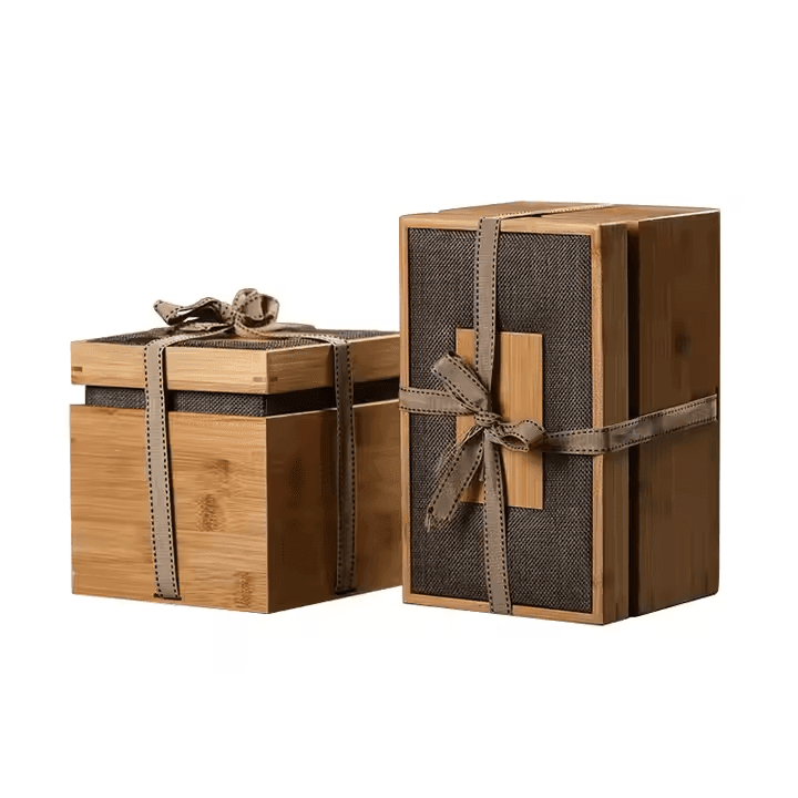 Bamboo wooden engraved logo gift package box
